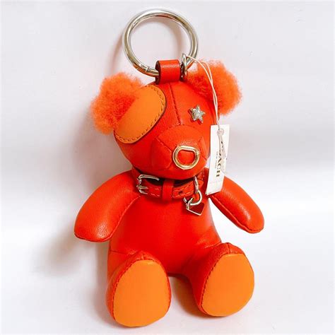 Coach Limited Edition Red Leather Teddy Bear Bag Char… - Gem