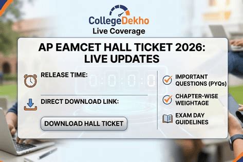 AP EAMCET Hall Ticket 2026 (OUT) Live Updates: Download Link Activated ...
