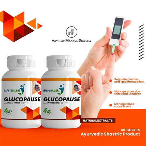 GlucoPause Ayurvedic Diabetes Medicine - Sugar Tablet | Pack of 2 ...