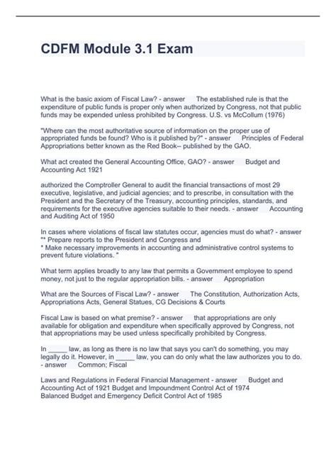 Image result for Cdfm Module 1 Exam Preparation