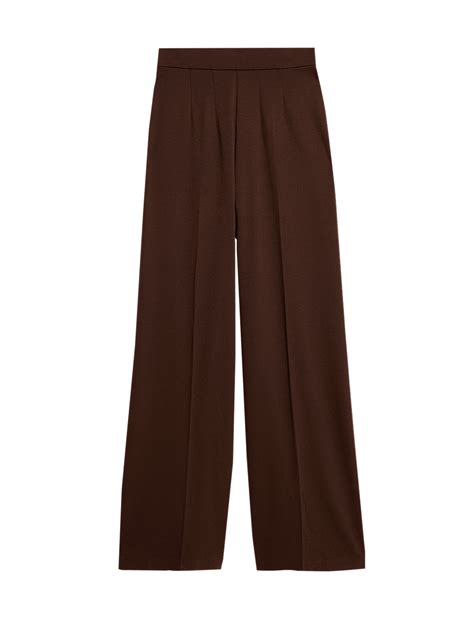 Buy Jersey Wide Leg Trousers with Stretch at Marks & Spencer