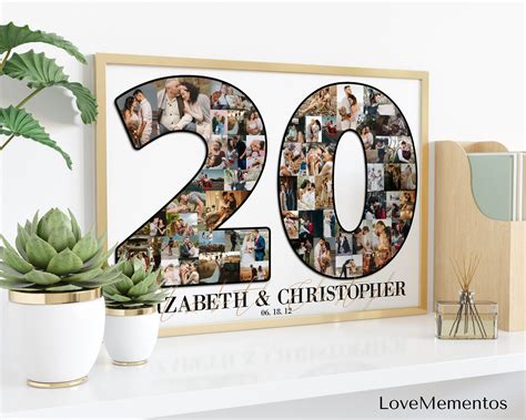 20th anniversary gifts for husband 20 year anniversary gift | Etsy