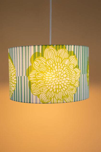 Buy Tulukka Stripes Screen Printed Blue And Green Fabric Pendant Lamp ...