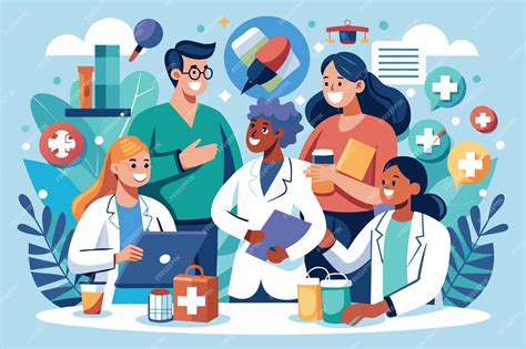 Premium Vector | An illustration depicting four diverse healthcare ...