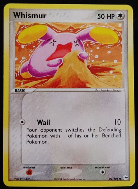 Whismur - 82/101 - Common - Ex Hidden Legends - Pokémon | eBay