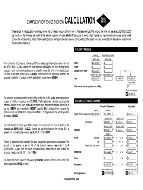 Image result for Example PDF Form of Calculation
