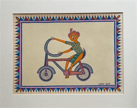 Order Cycle Ride Painitng In Pithora art by Chanchal Soni Online