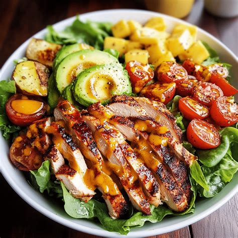 Grilled Chicken Cobb Salad with Honey Dijon - Recipe Yumm