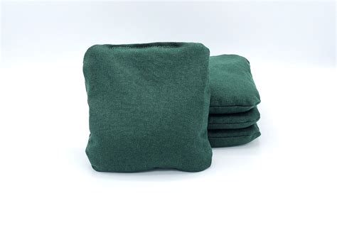 Forest Green Traditional Canvas Cornhole Bag Set (4 Bags) - Cornhole Lab