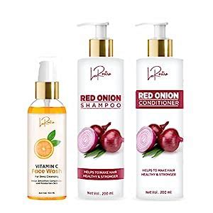 La Rostro Combo of Vitamin C Face Wash - 100ml, Red Onion Shampoo ...