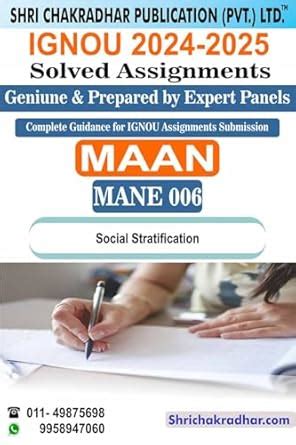 Buy IGNOU MANE 6 Solved Assignment 2024-25 Social Stratification IGNOU ...