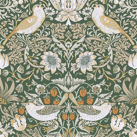William Morris Strawberry Thief Wallpaper | Dunelm