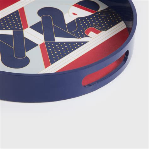 Buy Raisa Wood Printed Round Serving Tray - 30cm from Home Centre at ...