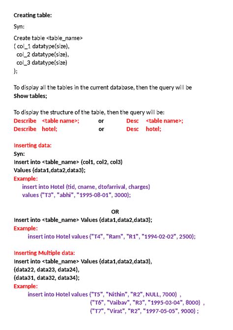 Image result for CreateTable Syntax SQL Teradata
