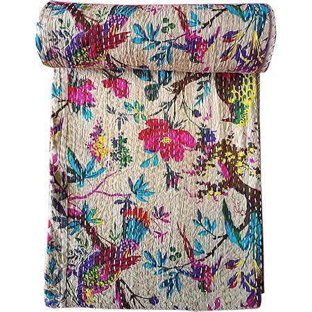 BOHEKANT Handicraft Handmade Cotton Jaipuri Kantha/Quilt Bed/Cover ...