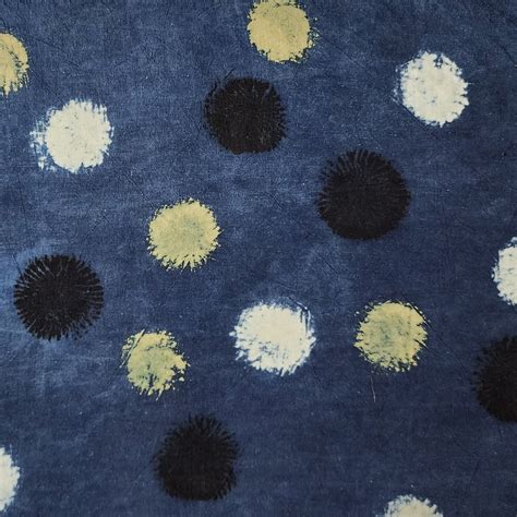 Pure Cotton Ajrak Blue With White And Black With Green Balloon Patches ...