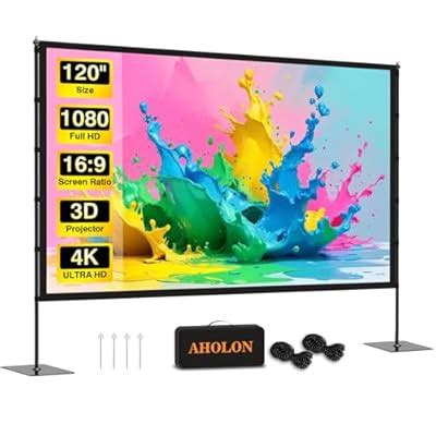 AHOLON Outdoor Projector Screen with Stand - 120 inch India | Ubuy