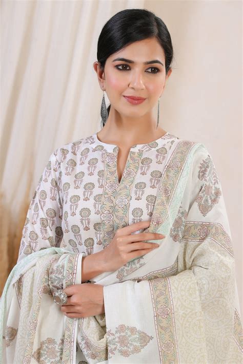 Firdous Fairooza Booti Stright Kurta-Shahenaz