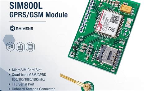 RAIVENS SIM800C Module | SIM800L GPRS GSM Module MicroSIM Card Core ...