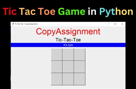 Python Tutorial 13 Tic Tac Toe Game Part 2 的图像结果