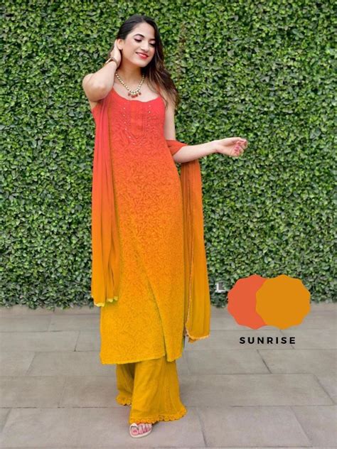 Strappy Ombré Chikankari Kurta Sets – Shop Label Aishwaryrika