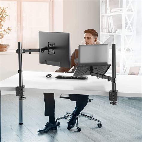 Buy HUANUO Laptop/ Notebook Desk Mount Stand with Tray up to 17 inch ...