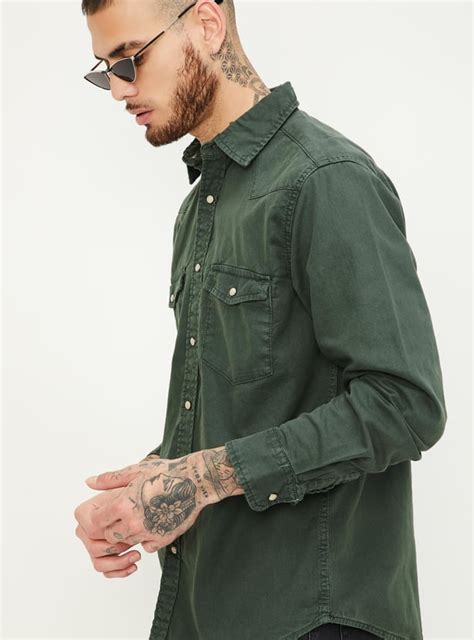 Buy URB_N Men Regular Fit Flap Pocket Shirt Online at just Rs. 1199.0 ...