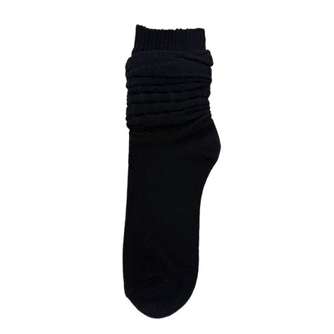 Buy Mint & Oak Slouch Scrunch Black Socks For Women Online