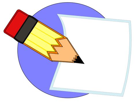 Pencil and Paper Clip Art Image - ClipSafari