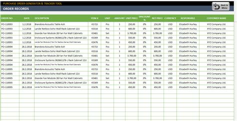 Image result for Purchase Order Tracking Spreadsheet