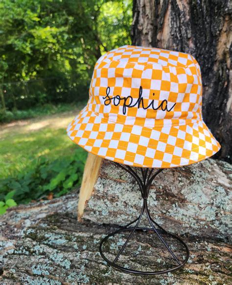 Made to Order Personalized Bucket Hat, Go Big Orange, Sun Beach Hat ...