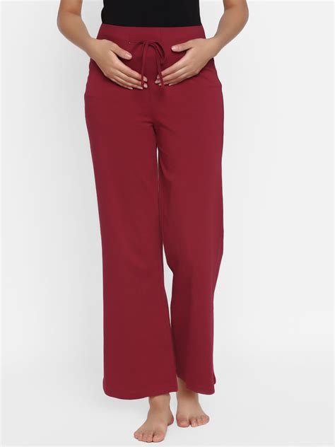 Buy Wide-Leg Maternity Pajama Pants - Maroon