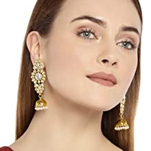 Zaveri Pearls Gold Tone Peacock Inspired Pearls Jhumar Earring For ...