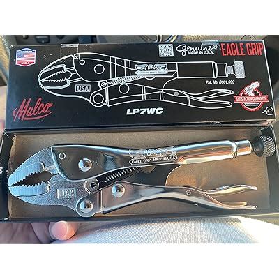Buy Eagle Grip by Malco LP7WC 7 in. Curved Jaw Locking Pliers with Wire ...