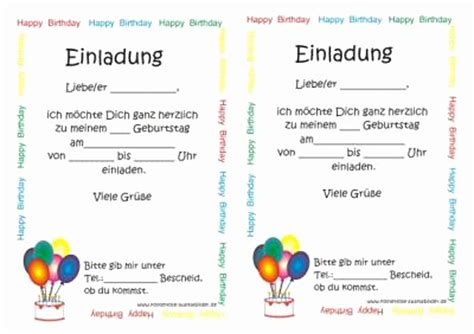 Vorlage Einladung Kindergeburtstag Zum Ausdrucken