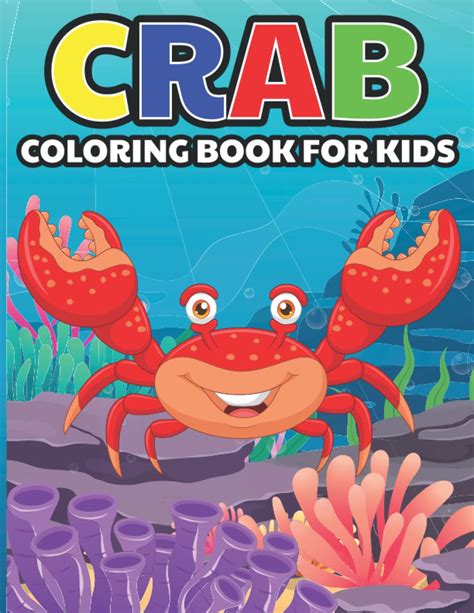 Buy Crab Coloring Book For Kids:: Crab Coloring Pages With Book Cover ...