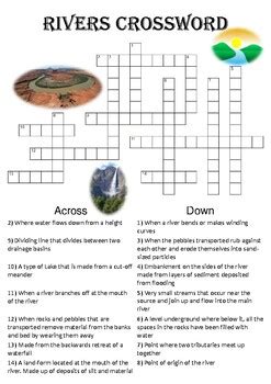 Watershed crossword puzzle | TPT
