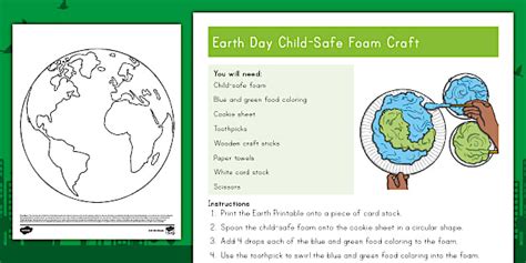 Earth Day Child-Safe Foam Craft (teacher made) - Twinkl