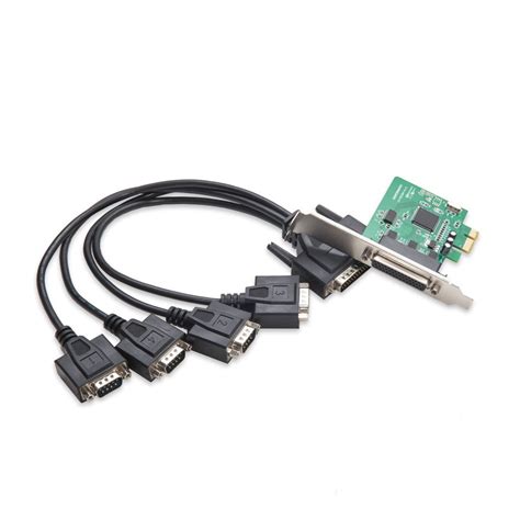 IO Crest 4 Serial Ports PCI-e Controller Card with Fan-Out Cable and ...