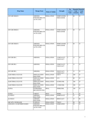 Fillable Online Drug Name Dosage Form Route of Admin Strength Tier ...
