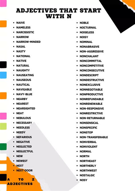 150+ Non-Stop Adjectives that Start with N [ Adjectives List ]