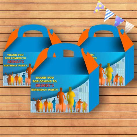 Marathon Theme Goodie Return Gift Boxes | Party Supplies India
