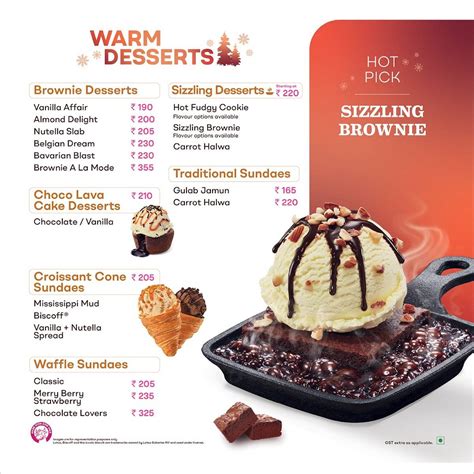 Menu at Baskin Robbins, Chennai, Ground Floor