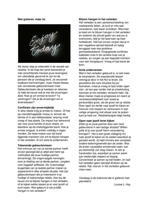 Niet gisteren, maar nu - relatietherapeut Jan van Eck