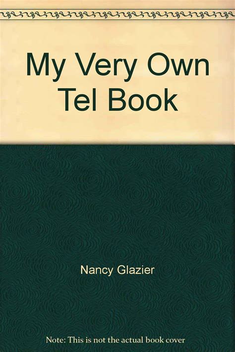 My Very Own Tel Book : Glazier, Nancy: Amazon.in: Books