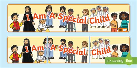 I Am a Special Child Banner (teacher made) - Twinkl