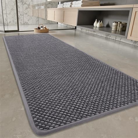 Amazon.com: PADOOR-Bath Mat Runner-Super Absorbent Chenille Bathroom ...