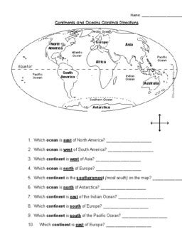 Image result for Free Printable 3rd Grade Cardinal Directions