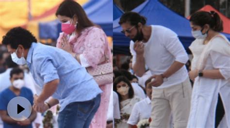 Sachin Tendulkar And Shah Rukh Khan Pay Tribute To Lata Mangeshkar At ...