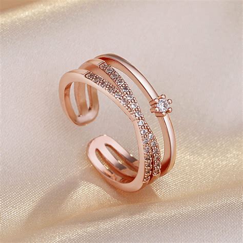 Jewels Galaxy Rose Gold Plated American Diamond Studded Contemporary ...